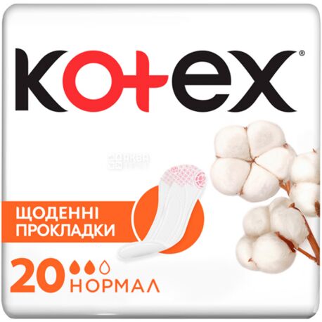 Kotex, Normal, 20 шт., Прокладки ежедневные