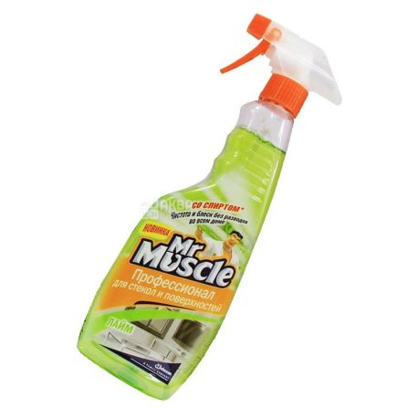 Mr. Muscle, 500 ml, glass cleaner, Lime, PET