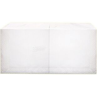 Papero, 300 шт., салфетки бумажные Паперо, однослойные, белые, 33х33 см