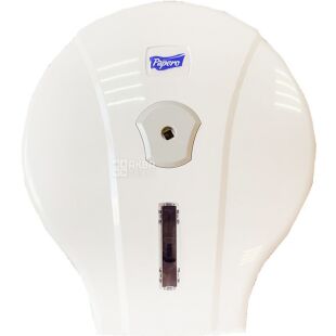 Papero, Диспенсер для туалетной бумаги Джамбо, белый, пластиковый