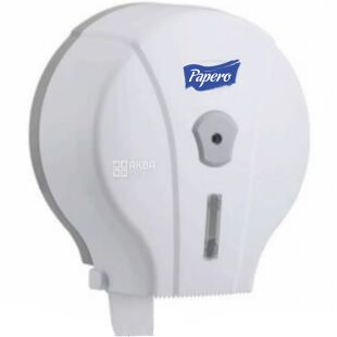 Papero, Диспенсер для туалетной бумаги Джамбо, белый, пластиковый