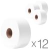 Papero, Упаковка 12шт. х 1 рул., Туалетная бумага целлюлозная Бумага, двухслойная, 120 м, 630 отрывов, 90х190 мм, на втулке