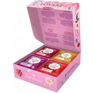 Lovare, Flower tea assorted, 4 вида по 8 пак., Чай цветочный, ассорти