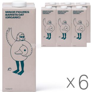 Minor Figures, Упаковка 6 шт. х 1 л, Напій вівсяний для бариста, органічний