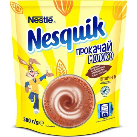  Nesquik, Opti-Start, 380 г, Несквік, Опті-Старт, какао-напій, швидкорозчинний