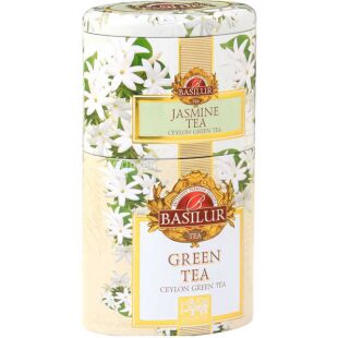 Basilur Jasmine, 100 г, Чай Базилур, Жасмин, зеленый, ж/б
