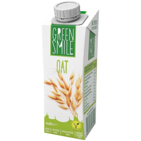 Green Smile, 250 г, Напій вівсяний 2,5%