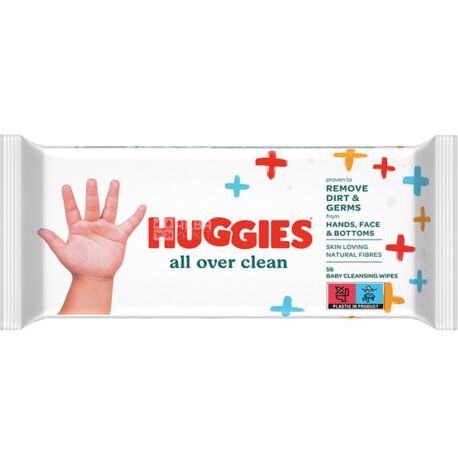Huggies, 56 pcs., Baby wipes, Wet
