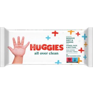 Huggies All over clean, 56 шт., Вологі серветки, дитячі