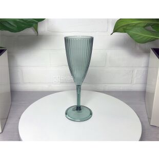 Olens Жадор, 250 мл, Бокал для шампанского, пластик, зеленый