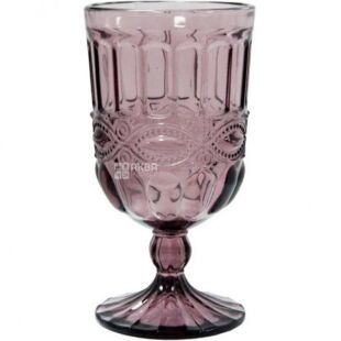 Olens, Кубок, 270 мл, Келих для вина, рожевий, скло