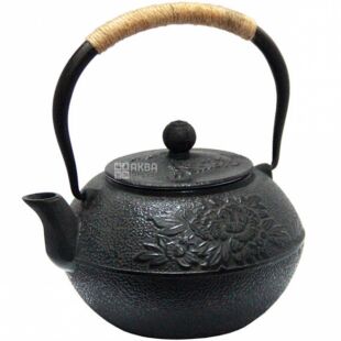 Olens Півонія, 1100 мл, Чайник-заварник, чавунний, чорний