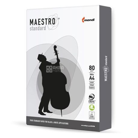 Maestro Standart, 500 арк., папір, А4, клас С, 80г/м2