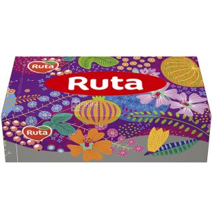 Ruta, 150 шт., Салфетки косметические Рута, 2-х слойные, 20х21 см, в ассортименте
