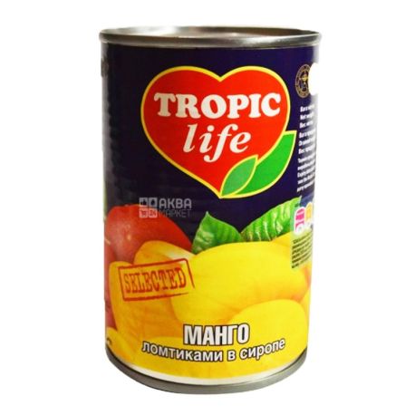 Tropic Life, 425 мл, манго, скибочки в сиропі