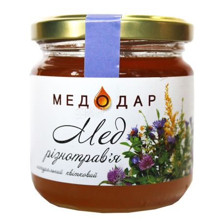 Medodar, 250 g, honey, herbs, floral, glass