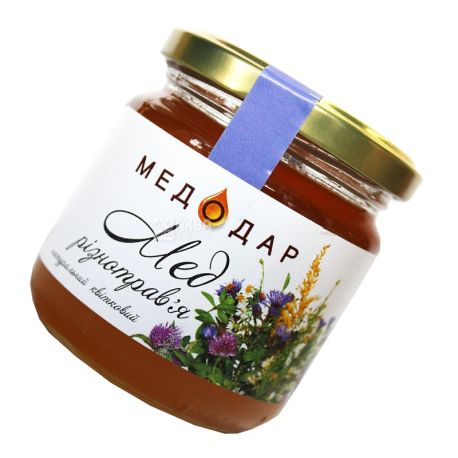 Медодар, 250 г, мед, разнотравье, цветочный, стекло