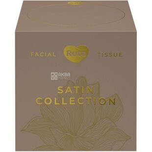 Ruta Satin Collection, Палітра, 80 шт., Серветки косметичні Рута, 2-шарові, 20х20 см, в асортименті