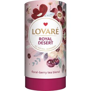 Lovare, Royal Dessert, 80 г, Чай Ловара, Королівський десерт, Каркаде, тубус