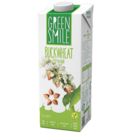Green Smile Ideal buckwheat 2.5%, 1 liter, vegetable milk