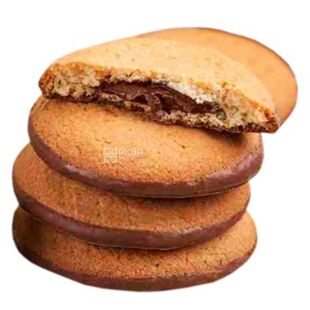 Biscotti Lorenzo, 400г, Біскотті Лоренцо, Печиво пісочне, з шоколадно-кремовою начинкою