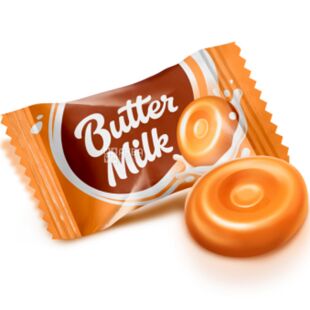 Roshen Butter-Milk,1 кг, Карамель молочная Батер-Милк, Рошен