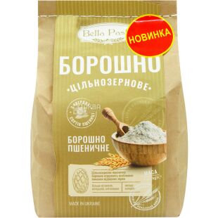 Bella Pasta, 1 кг, Мука цельнозерновая, из твердых сортов пшеницы