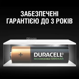 Duracell  AА, 2 шт., Аккумуляторы 1300 mAh