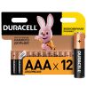 Duracell ААА, 12 шт., 1.5V, Батарейки лужні, LR03