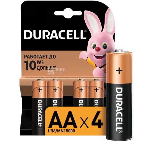 Duracell, Basic LR6, 4 pcs., Alkaline battery, 1.5V, AA