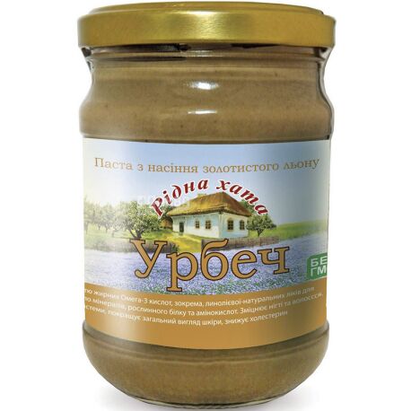 Native hut, 250 g, Urbech paste, from golden flaxseed
