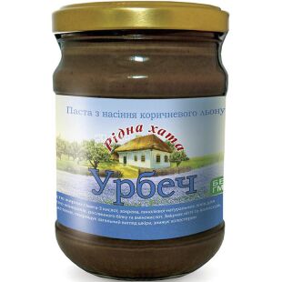 Рідна хата, 250 г, паста урбеч, из семян коричневого льна