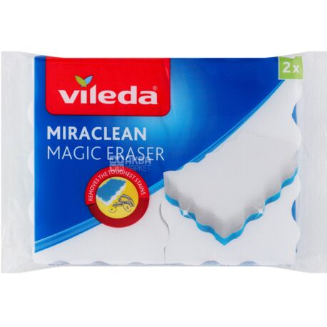 Vileda Miraclean, 2 шт., Губки для чищення меламінові Віледа