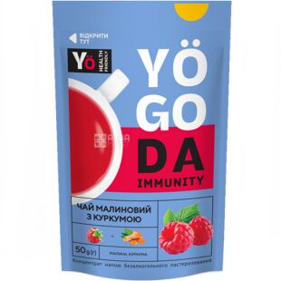 YOGODA, 50 г, Чай малиновый с куркумой, концентрированный