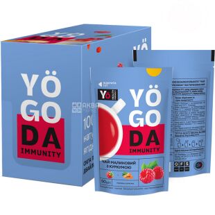 YOGODA, 50 г, Чай малиновий з куркумою, концентрований