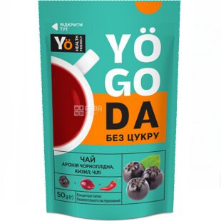 YOGODA, 50 г, Чай концентрированный, Черноплодная рябина, кизил и чили, без сахара