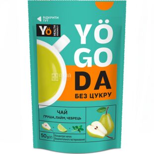 YOGODA, Yogoda, 50 г, Чай концентрований, Груша, лайм та чебрець, без цукру