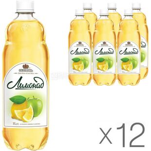 Оболонь, Упаковка 12 шт. х 1 л, Напиток газированный, Лимонад