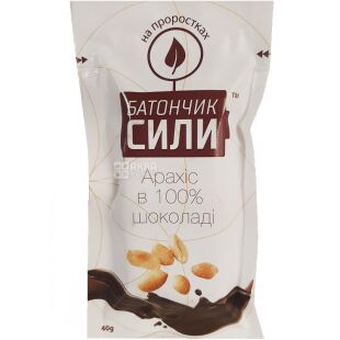 Ineo Products, 40 г, Інео, Батончик сили, Арахіс у шоколаді, без цукру