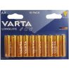 VARTA Longlife, AA, 10 шт., 1,5 V, Батарейки щелочные, LR6