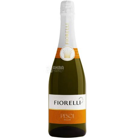 Fiorelli Fragolino Pesco Wine, White Sweet, 0.75 L, Glass Bottle