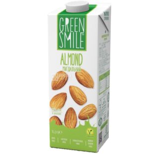 Green Smile, 1 л, Грін Смайл, Напій рисово-мигдальний, ультрапастеризований, 1,5%
