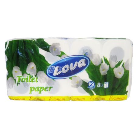 My Lova, 8 рулонов, Туалетная бумага, Эконом, м/у