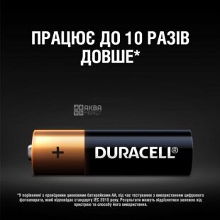 Duracell, Alkaline, АА, LR6, 8 шт., Батарейки пальчикові, алкалінові, 1.5 V