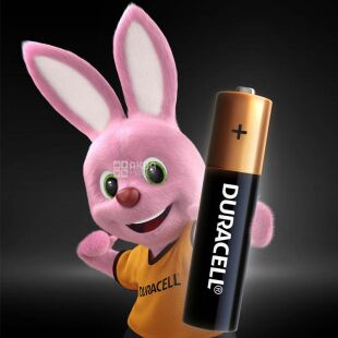 Duracell, Alkaline, ААА, LR03, 8 шт., Батарейки алкалінові