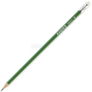 Axent, HB, 12 шт, Карандаш графитовый, 4 цвета корпуса, с резинкой, 2,2 мм