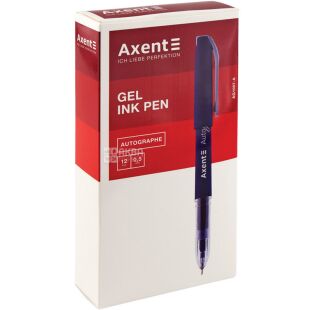 Axent Autographe, 12 шт, Ручка гелева, чорна, 0.5 мм