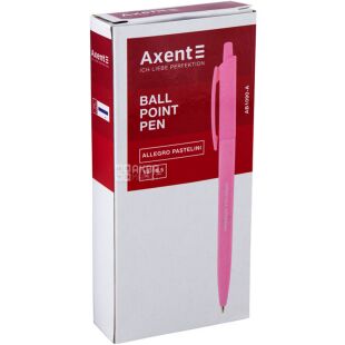 Axent, Allegro Pastelini, 12 шт., Ручка шариковая, автоматическая, синяя, 0,5 мм