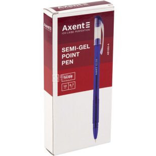 Axent, Glide, 12 шт., Ручка масляная, синяя, 0,7 мм