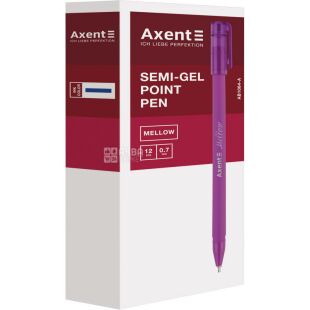 Axent, Mellow,12 шт., Ручка масляна, синя, 0,7 мм